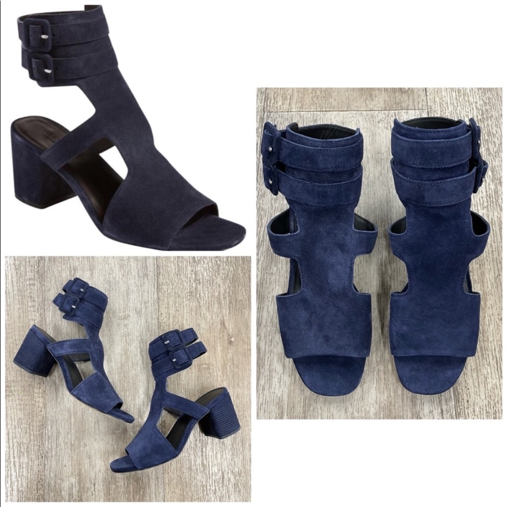 Rag & Bone Madison Sandal 2” heel buckle soft leather suede
